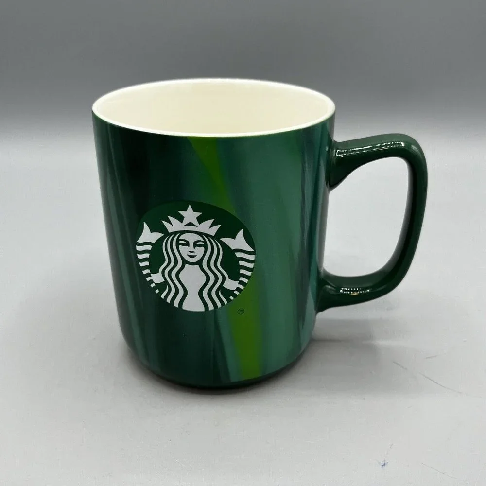 Starbucks 15oz Green Multi-Color Coffee Mug Mermaid Logo 2022